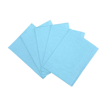 Disposable Blue Lap Cloths Dental Bibs - 13